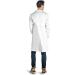 Dr. James Professional Lab Coat - Howie Style, Classic Fit, Mandarin Collar, Cuffed Sleeves, Unisex - White 43 Inch Length, X-Small - Buy Online on GoSupps.com