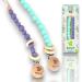 BOOWUP ENJOY GROWING Baby Dummy Clips Boys Girls Pacifier Soother Chain Silicone Holder BabyNewborn Dummy Soother Clips (Green)