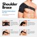 Compression Shoulder Brace for Men & Women - Heated Support Sleeve for Torn Rotator Cuff Bursitis & Tendonitis - Breathable Design - Buy Online on GoSupps.com
