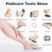Dongxw Electric Foot Callus Remover - Rechargeable Pedicure Kit with 2 Rollers, 2 Speeds, LED Light - Waterproof for Foot Scraper, Dead Skin Removal - 3 Pack - Buy Online on GoSupps.com