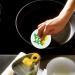 Wood Pulp Sponge Wipe - Flower Pattern Dish Sponges for Washing Dishes Kitchen Sponges Pack Hangable Design for Kitchen Cleaning Tables - Buy Online on GoSupps.com
