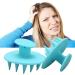 Scalp Massage Shampoo Brush Set - 2 Silicone Head Skin Scrubbers for Dandruff Removal & Hair Care - Wet & Dry Use - Buy Online on GoSupps.com