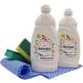 Sensitive Washing up Liquid Bundle with 2x Surcare Washing up Liquid 450ml 2x Sponge Scourer 2x All Purpose Cleaning Cloths and 1x Wonder Bundles Leaflet - Buy Online on GoSupps.com