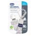 Chicco Universal Two in One Pacifier Clip/Holder with Soft Attachment Ring - Grey/White - Buy Online on GoSupps.com