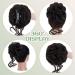 S-Noilite Dark Brown Tousled Updo Messy Bun Hair Piece | Curly Wavy Hair Chignon Scrunchie Ponytail Extension for Women - Buy Online on GoSupps.com
