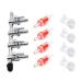 Bornfeel aquarium valve 13 in 1 set 4-way air distributor 4 check valve 8 suction cups for 4/6mm hose air pump 4-fold metal aircraft valve 4-way-13in1