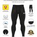 Hawk Sports Men's Black Compression Pants | Base Layer for Running, Workout, Muay Thai, MMA, BJJ | Spats Leggings Tights - Size 36 - Buy Online on GoSupps.com