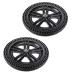 12x2.5 Electric Wheelchair Rear Wheel Replacement Wheel Solid Drive Wheel 12 Inch Anti-Slip Shock Absorbing Rubber Wheels Black (1 Pair)