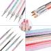 AUERVO 8PCS Nail Art Brushes and Pens for DIY Nail Art Design - Glitter Handle, Crystal Pen Holder - Buy Online on GoSupps.com