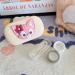 FLYRANGOOV Sweet Cartoon Princess Contact Lens Etui - 4-Part Portable Storage Box for Travel - Beautiful Cream-Colored Design with Bell Motif - Buy Online on GoSupps.com