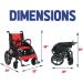 Alton Mobility - ARTEMIS Foldable Lightweight Electric Wheelchairs 265lbs 500W 13Miles - Red - Buy Online on GoSupps.com