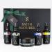 Birthday Gifts for Her with Organic Hair Growth Oil + Body Oil - Argan Oil + Jojoba Oil + Almond Oil + Castor Oil & Body Scrub 5x30ml Gift Set Women - For Mum Sister Women Gifts - Satin Naturel