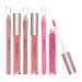 Nicole Miller Rosy Nudes Lip Collection | 6 Piece Set | 3 Luxurious Lip Liners & 3 Liquid Lip Sticks in Light Rose Rosy Mauve and Deep Peach