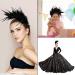 MWoot 20s Black Feather Headband | Vintage Fascinator Hair Accessory for Weddings & Parties - Buy Online on GoSupps.com