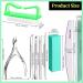 FANDAMEI 12pcs Nail Files Set with Cuticle Nipper, Buffer, Pusher, Brush - Manicure Kit Green - Buy Online on GoSupps.com