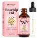 SilkySecret Organic Rosehip Oil (1 fl oz) Cold Pressed Rose Essential Oil Rose Hip Seed Oil for Skin Hair & Nails Facial Organic Essential Oil from Fruit & Seed for Gua Sha & Massage