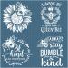 Alinacutle Reusable Self-Adhesive Silk Screen Printing Stencil: BEE Kind Sentiments 8x8 - Ideal for Home Decor on Wood, Fabric, Walls & More! - Buy Online on GoSupps.com