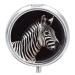 Round Pill Box Animal Zebra Print 3 Compartment Medicine Pill Case Print Pill Organizer Decorative Metal Portable Pill Box Pocket Pill Box Style