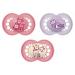 MAM Original Day & Night Pacifier Set with SkinsoftTM Silicone Teat for 6+ Month Old Babies Pink 3 Pack
