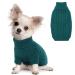 Hjumarayan dog sweater - warm dogs sweater simple & elegant dog sweater Small dogs with legs beautiful dog sweater with dishes open dog sweaters sweaters for chihuahua (peacock green xs) XS (chest 30cm) peacock green