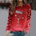 Women's Christmas Sweatshirts Cute Snowman Penguin Print O-Neck Raglan Top Shirt Pullover Comfy Warm Xmas Jumper Winter Long Sleeve Tops Loose Tunic Top Sweaters Z32-red S - Buy Online on GoSupps.com