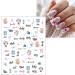 JMEOWIO 9 Sheets Flower Leaves Nail Art Stickers Decals Self-Adhesive Spring Summer Colorful Floral Nail Supplies Nail Art Design Decoration Accessories - Buy Online on GoSupps.com