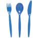 Dementia Tableware Set Blue Polycarbonate Plate, Bowl, Cutlery, and 2-Handled Beaker - Reusable - Buy Online on GoSupps.com