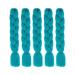 Clke Kanecalon Jumbo Braid's hair extension African 24 inches synthetic braided hair extension afro hair for braids and boxing crochet needles twist-A27-cyan 5 pieces