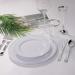 30 Pack Pre Rolled Napkins with Silver Plastic Cutlery Set - Premium Disposable Silverware with 30 Forks, 30 Knives, 30 Spoons, and Linen Like Napkins - Buy Online on GoSupps.com