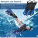 Sugaroom Blue Swim Fins - Adjustable Open Heel Diving Flippers for Adults and Kids - Includes Mesh Bag - Ideal for Snorkeling, Lap Swimming, and Scuba Diving - L/XL Size - Buy Online on GoSupps.com