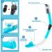ZEEPORTE Adult Snorkeling Gear Set - Panoramic View Diving Mask, Trek Fin, Dry Top Snorkel - Blue SM - Buy Online on GoSupps.com