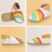 Soft Sole Leather Baby Shoes 12-18 Months | Toddler Walking Shoes for Baby Boy or Girl - Rainbow - Buy Online on GoSupps.com