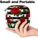 Women's Tampon Storage Bag - Red Rose Floral Stripes Zip Pockets for Menstrual Products - Stylish & Functional! - Buy Online on GoSupps.com