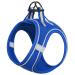 Heele dishes dog small soft dog dishes Air mesh adjustable safe control puppy harness vest dogs breast dishes for walking running training reflective royal blue XS