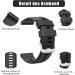 22mm Silicone Quick Release Bracelet for Garmin Vivoactive 4 Forerunner 255/265 Venu 2 & Gear S3 - Black Replacement Bracelet - Buy Online on GoSupps.com
