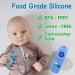 2 Pack Baby Teether Toys - Remote Control and Dinosaur Chew Toys for Babies 0-12 Months | Silicone Teethers for Boys and Girls - Reduce Gum Discomfort - Buy Online on GoSupps.com