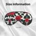 SSIMOO Rustic Red Rose Print Double-Sided Eye Mask | Soft Light Blocking Sleep Aid | Perfect for Travel & Home - Buy Online on GoSupps.com