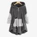 Hanxiulin Women's Fleece Plush Zipper Jacket - Warm Long Hooded Cardigan & Bomber Coat - 3XL Dark Gray - Cozy Winter Outerwear for All Sizes - Buy Online on GoSupps.com