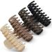 Muted Hair Claw Clips Set for Women and Girls - 4PCS Medium to Big Size Non-Slip Grip in Black, Brown, Beige, and Cream - Buy Online on GoSupps.com