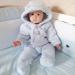 Winter Baby Snowsuit Romper with Hood | Thick Warm Toddler Outerwear Set | Blue | 6-9 Months - Buy Online on GoSupps.com