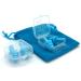 Silicone Ear Plugs - 2 Pairs, NRR 32, Waterproof, Hypoallergenic - Ultra Comfortable Noise Reduction for Swimming, Concerts & Airplanes - with Travel Pouch (Blue) - Buy Online on GoSupps.com