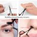 Stainless Steel Shaving Scissors Set for Men and Women - 2pcs Pointed & Round Nose Hair Makeup Tools, Ideal for Home and Salon Use (Black) - Buy Online on GoSupps.com
