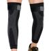 Full Leg Compression Sleeves for Men Women with Elastic Straps Long Knee Brace Support Protector for Running Basketball Sport Football Weightlift Workout Arthritis Joint Pain Relief Meniscus XXL Black Black-updated 2X-La...