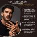 HOUSN Black Hair Dye Shampoo 3in1 hair color shampoo against gray hair simple gray coverage and hair care easy to use semipermanent black hair color shampoo for men and women - Buy Online on GoSupps.com