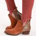 NOLDARES Women's Ankle Wedge Platform Boots - Retro Low Heel Cut-Out Roman Style Walking Short Boots in Gold - Buy Online on GoSupps.com