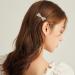 Elegant 5-Piece Pearl-Loop Duck Beak Hair Clips - Cute Gold Metal Hair Accessories for Little Girls | Stylish Headgear & Gifts - Buy Online on GoSupps.com