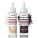 2PCS Rice Exfoliating Ampoule Set Black & White Rice Dual Brightening Treatment | Gentle Enzyme Peel + Hydration Boost for Glowing Skin | Pore Refining & Dark Spot Care (1) 1.69 Fl Oz (Pack of 2)