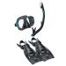 TUSA Sport Adult Powerview Mask, Dry Snorkel, and Fins Travel Set Large Black/Ocean Green