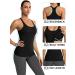 ATTRACO Ribbed Tank Top with Built-In Bra | Racerback Scoop Neck Athletic Top - Black - Large - Buy Online on GoSupps.com