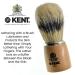 Kent VS70 Natural Badger Bristle Shaving Brush - Luxury Beechwood for Men | Perfect Lather for Safety Razors & Shaving Cream | Premium Quality Since 1777 - Buy Online on GoSupps.com
